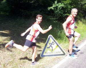 Enrico Ihde und Michael Piske bei Hornisgrinde Halbmarathon