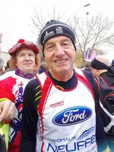 Fred Kiesendahl und Michael Piske beim Beaujolais-Halbmarathon