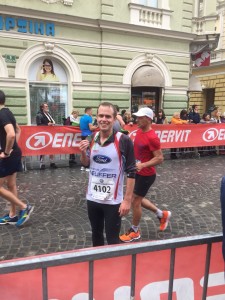 Georg Eichler im Ziel beim Ljubljana Halbmarathon